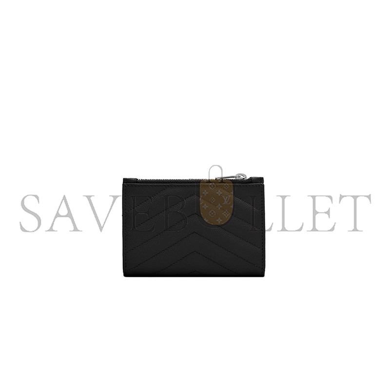 YSL CASSANDRE MATELASSÉ FRAGMENTS BI-FOLD WALLET IN GRAIN DE POUDRE LEATHER 668287BOW021000 (13*9.5*2.5cm)